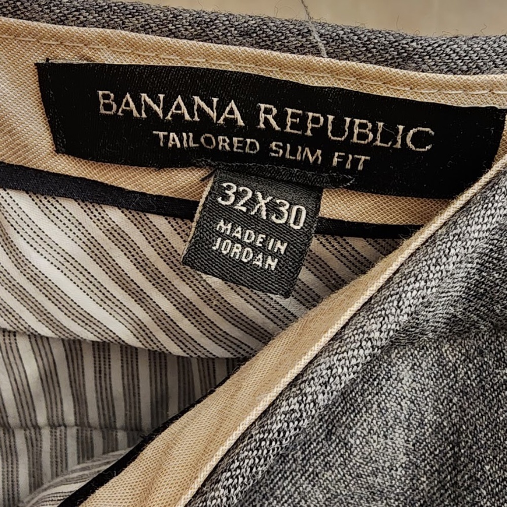 Banana Republic Wool Grey Trousers 32 - Picture 4 of 7